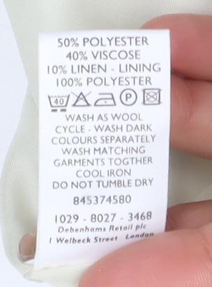 Debenhams Women’s Ivory Linen Suit Jacket Size 14