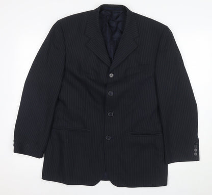 Mens UK Size 38 Jonathan Adams Regular Black Suit Jacket
