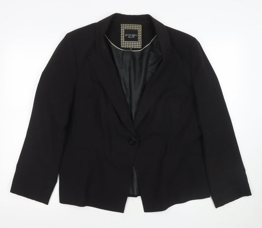 Principles Women's Black Trouser Suit Blazer Size 18