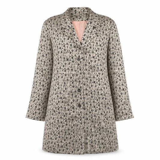 Womens UK Size 14 W Beige Overcoat
