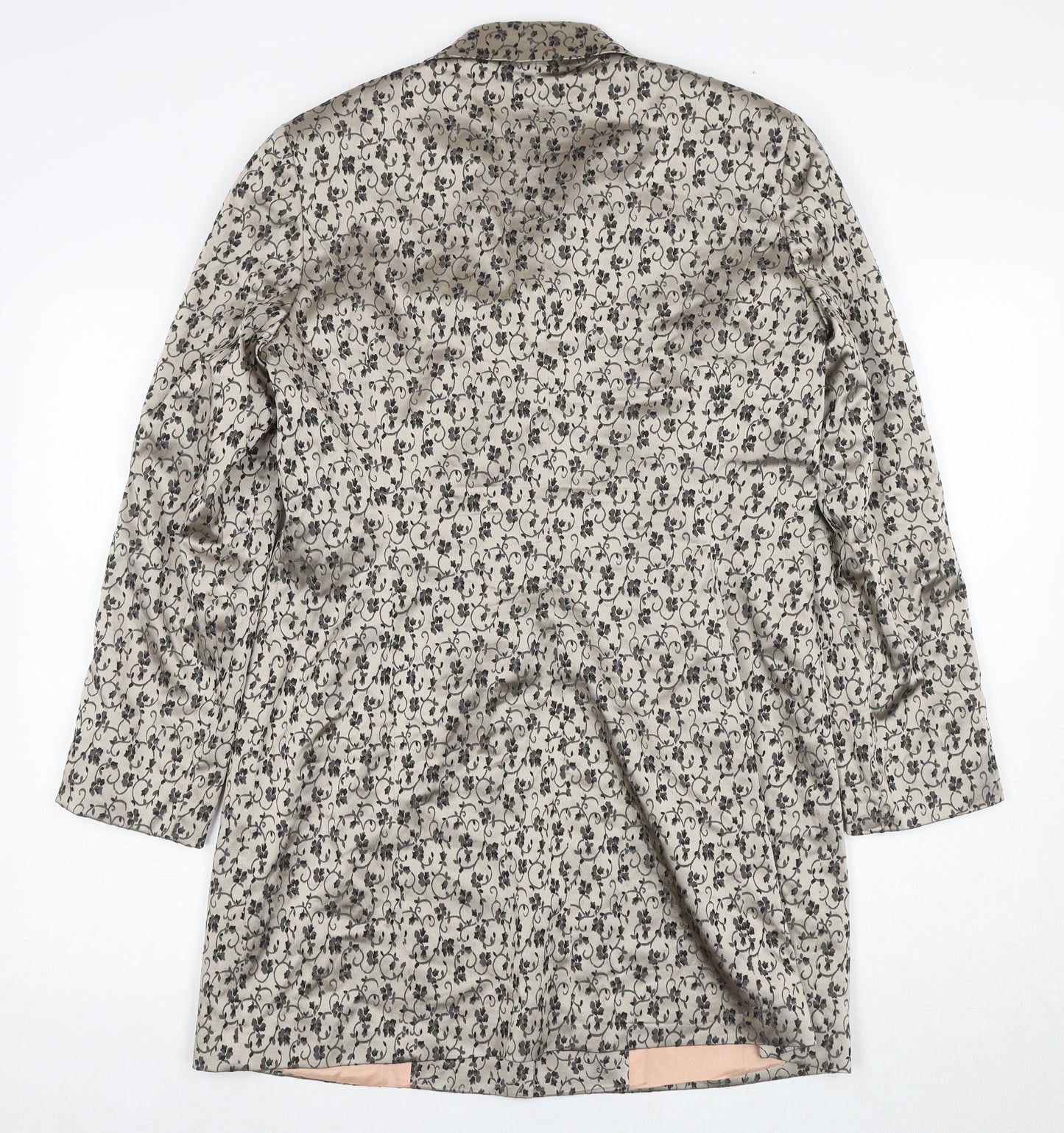 Womens UK Size 14 W Beige Overcoat