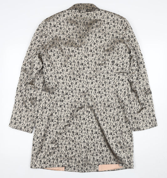 Womens UK Size 14 W Beige Overcoat