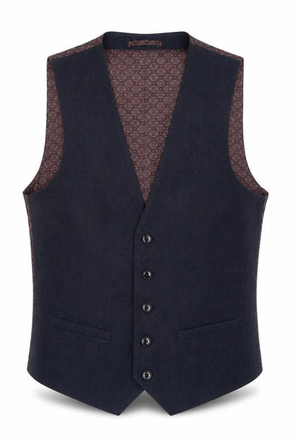 Mens UK Size S Burton Regular Brown Suit Waistcoat