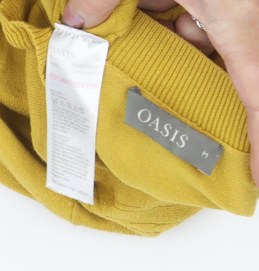 Womens UK Size M Oasis Yellow Pullover Jumper