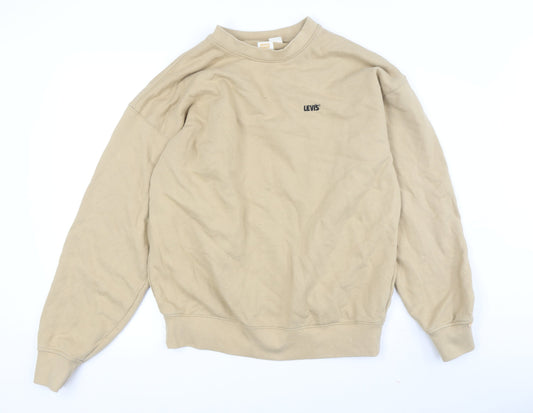 Mens UK Size S Levi's Beige Pullover Sweatshirt