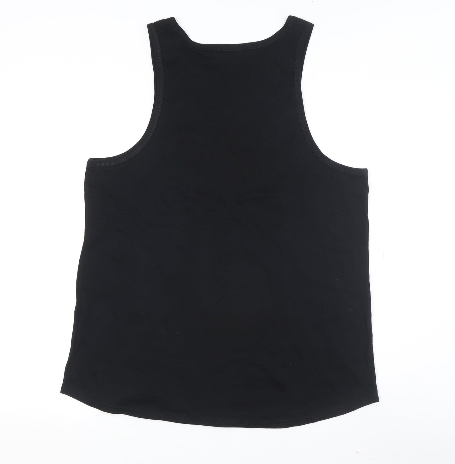 Apparel Noir Men's Black Music Sleeveless Cotton T-Shirt