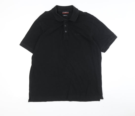 Pierre Cardin Men's Black XL Polo, Regular Fit