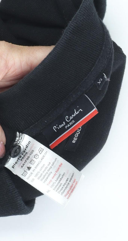 Pierre Cardin Men's Black XL Polo, Regular Fit