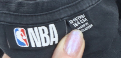 NBA Teens Black Chicago Bulls T-Shirt 13 - Sports Graphic Print