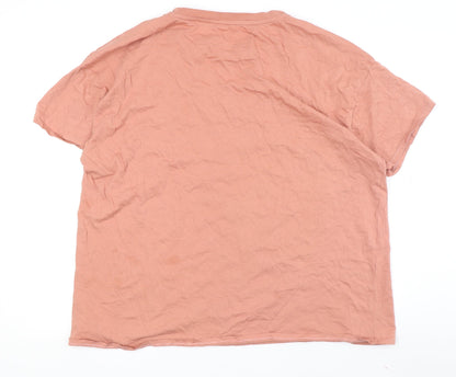 George Women's Orange Rolling Stones T-Shirt, Size 18, Casual