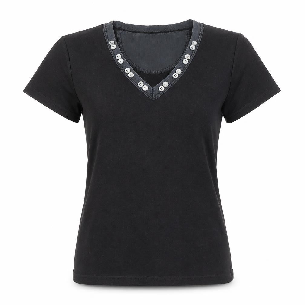 Womens UK Size M Ken Black Basic T-Shirt