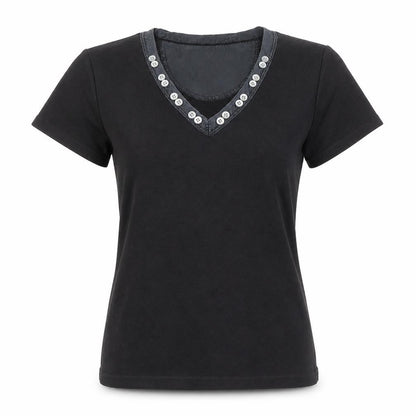 Womens UK Size M Ken Black Basic T-Shirt