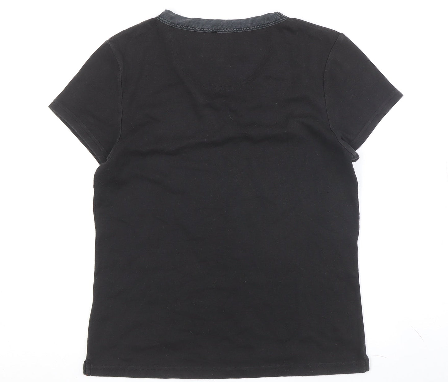 Womens UK Size M Ken Black Basic T-Shirt