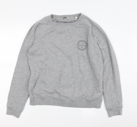 Womens UK Size 4 Jack Wills Grey Pullover Sweatshirt