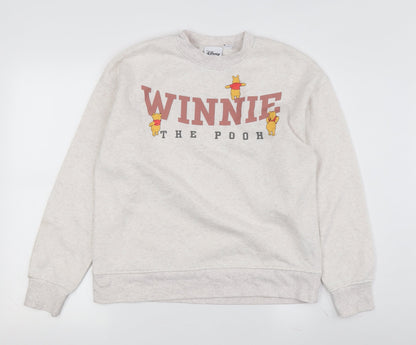 Unisex Adults UK Size 6 Disney Beige Pullover Sweatshirt