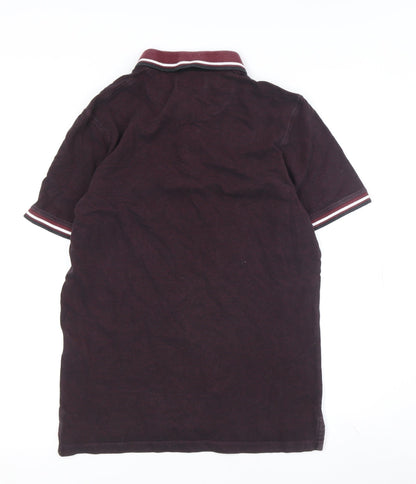 Jack & Jones Men's Red Polo, Medium, Short Sleeve, Cotton