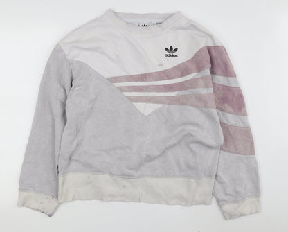 Adidas Women's Grey Size 10 Pullover Sweatshirt