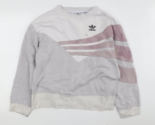 Adidas Women's Grey Size 10 Pullover Sweatshirt