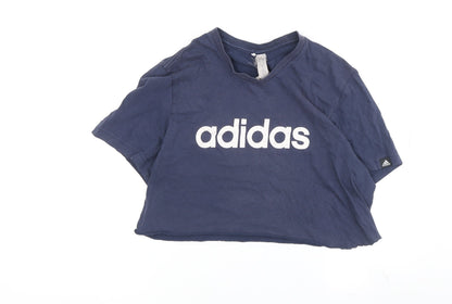 Unisex Adults UK Size M adidas Blue Basic T-Shirt