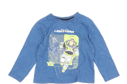 Toy Story Boys Blue Buzz Lightyear Long Sleeve T-Shirt 3-4 Years