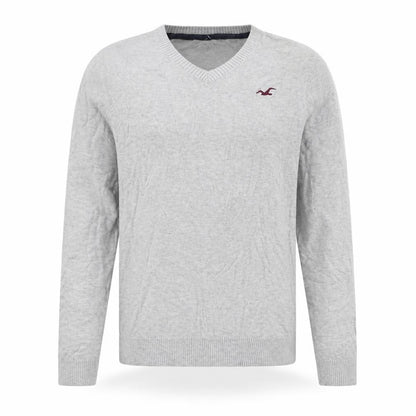 Mens UK Size M Hollister Grey Pullover Jumper