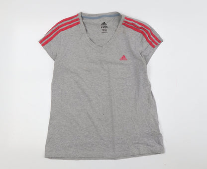 Womens UK Size M adidas Grey Jersey T-Shirt