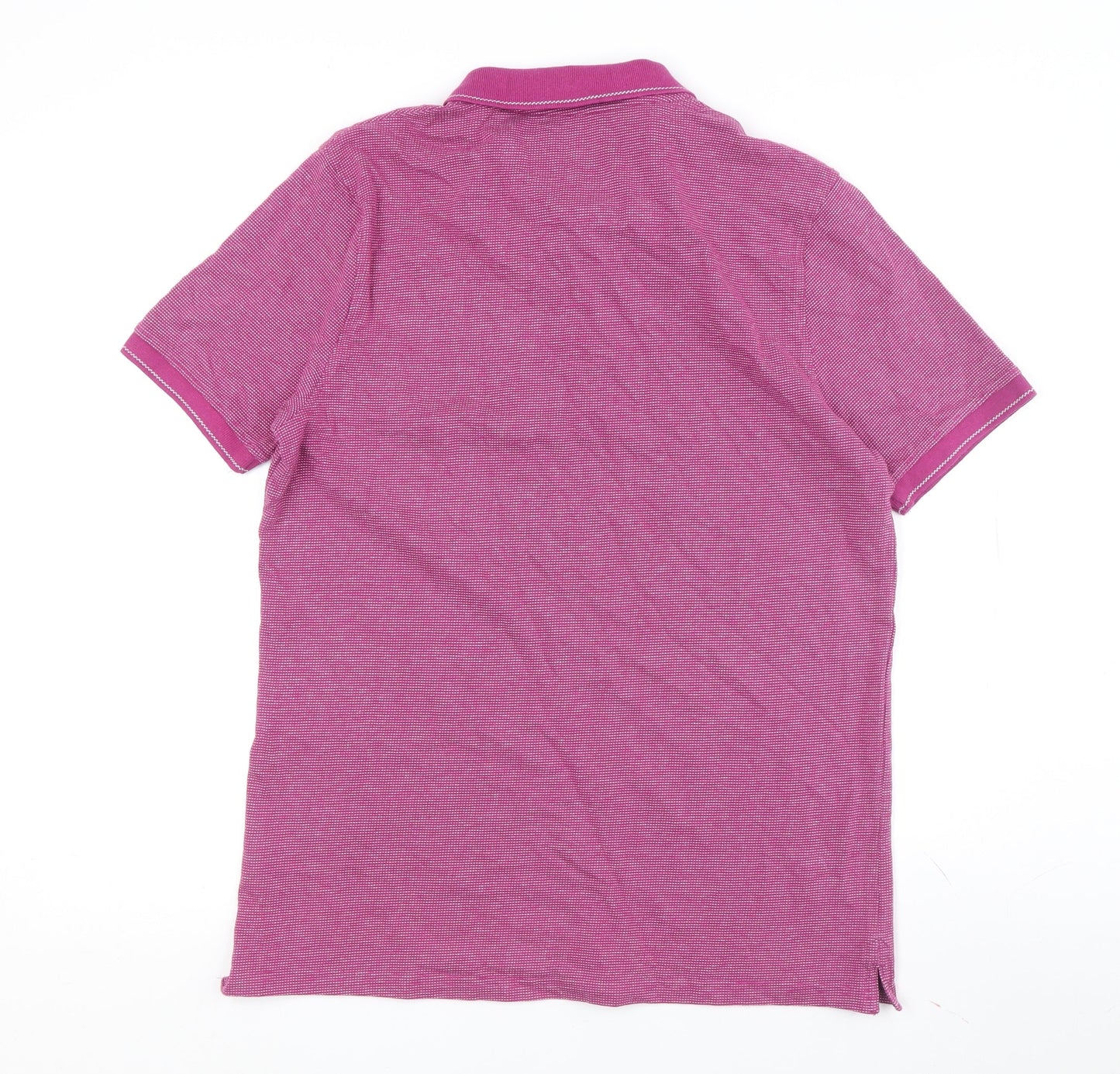 Lost Stock Men's Pink Polo Shirt Medium