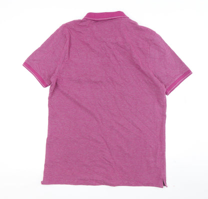Lost Stock Men's Pink Polo Shirt Medium