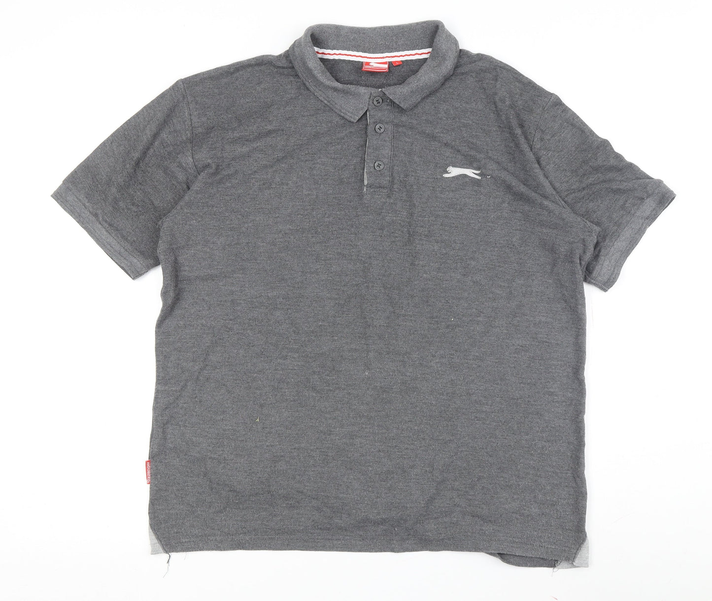 Slazenger Men's Grey Polo Shirt Regular Fit Size L