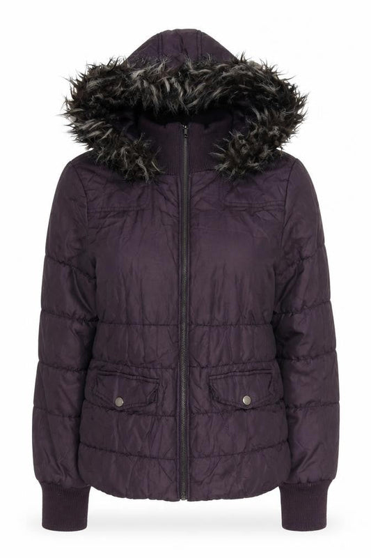 Womens UK Size 12 Dorothy Perkins Black Puffer Jacket