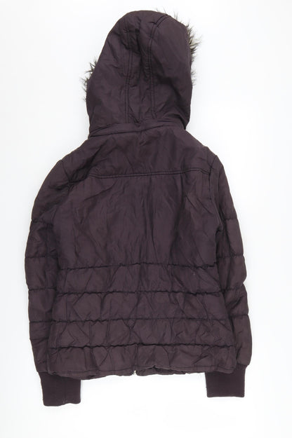 Womens UK Size 12 Dorothy Perkins Black Puffer Jacket