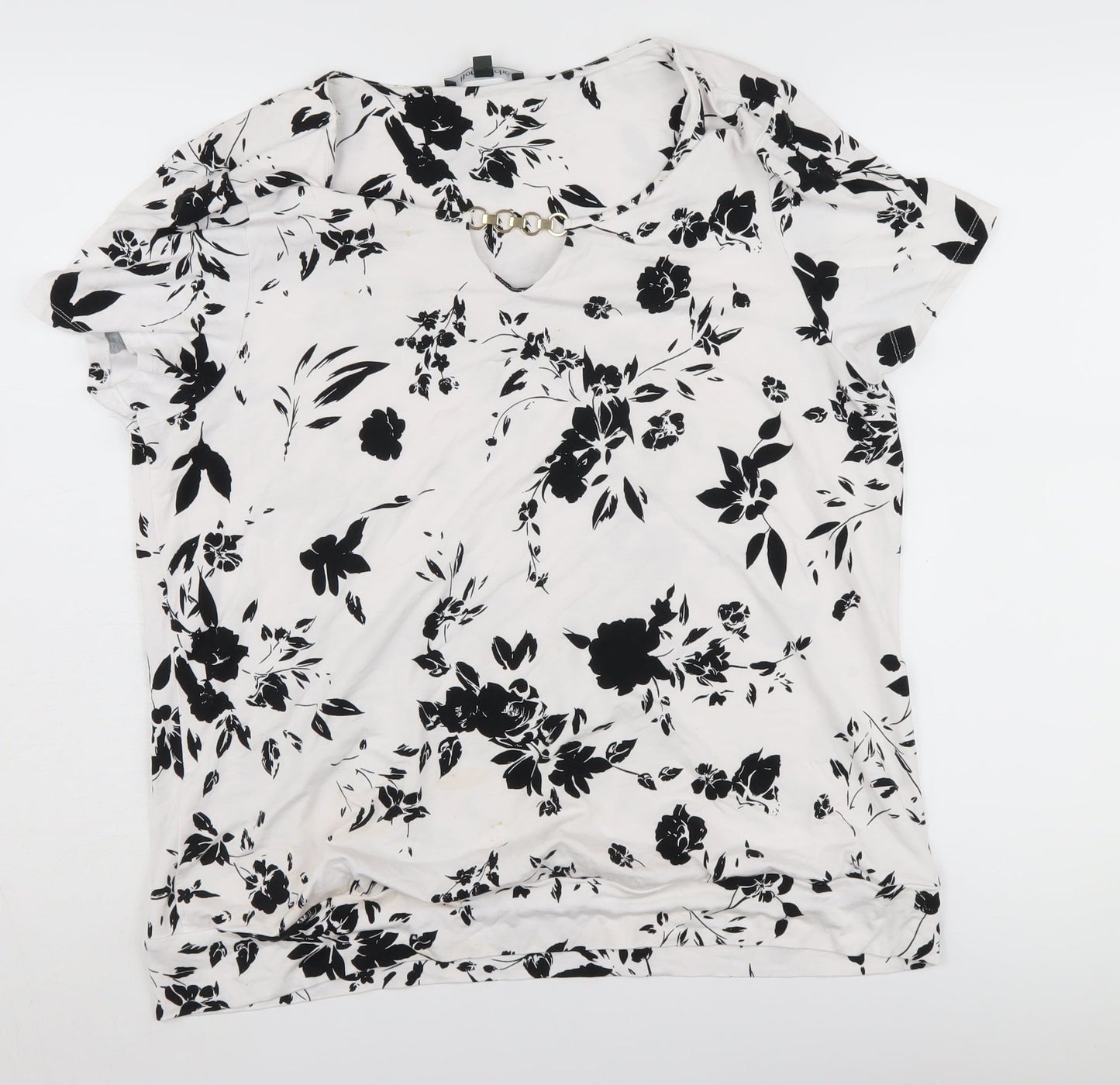 Womens UK Size 18 Bonmarché White Basic T-Shirt