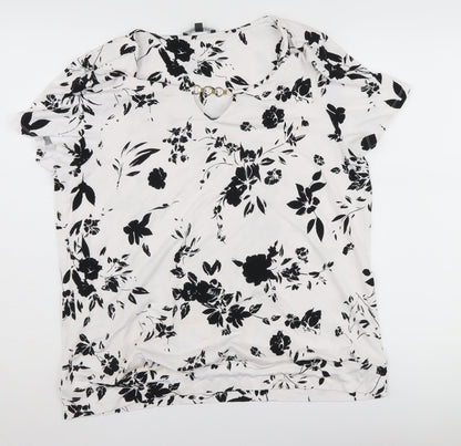 Womens UK Size 18 Bonmarché White Basic T-Shirt