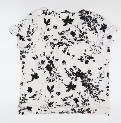 Womens UK Size 18 Bonmarché White Basic T-Shirt