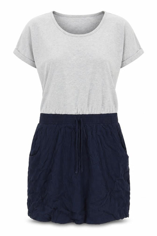 Marks and Spencer Women's Grey Navy T-Shirt Dress Size 16
