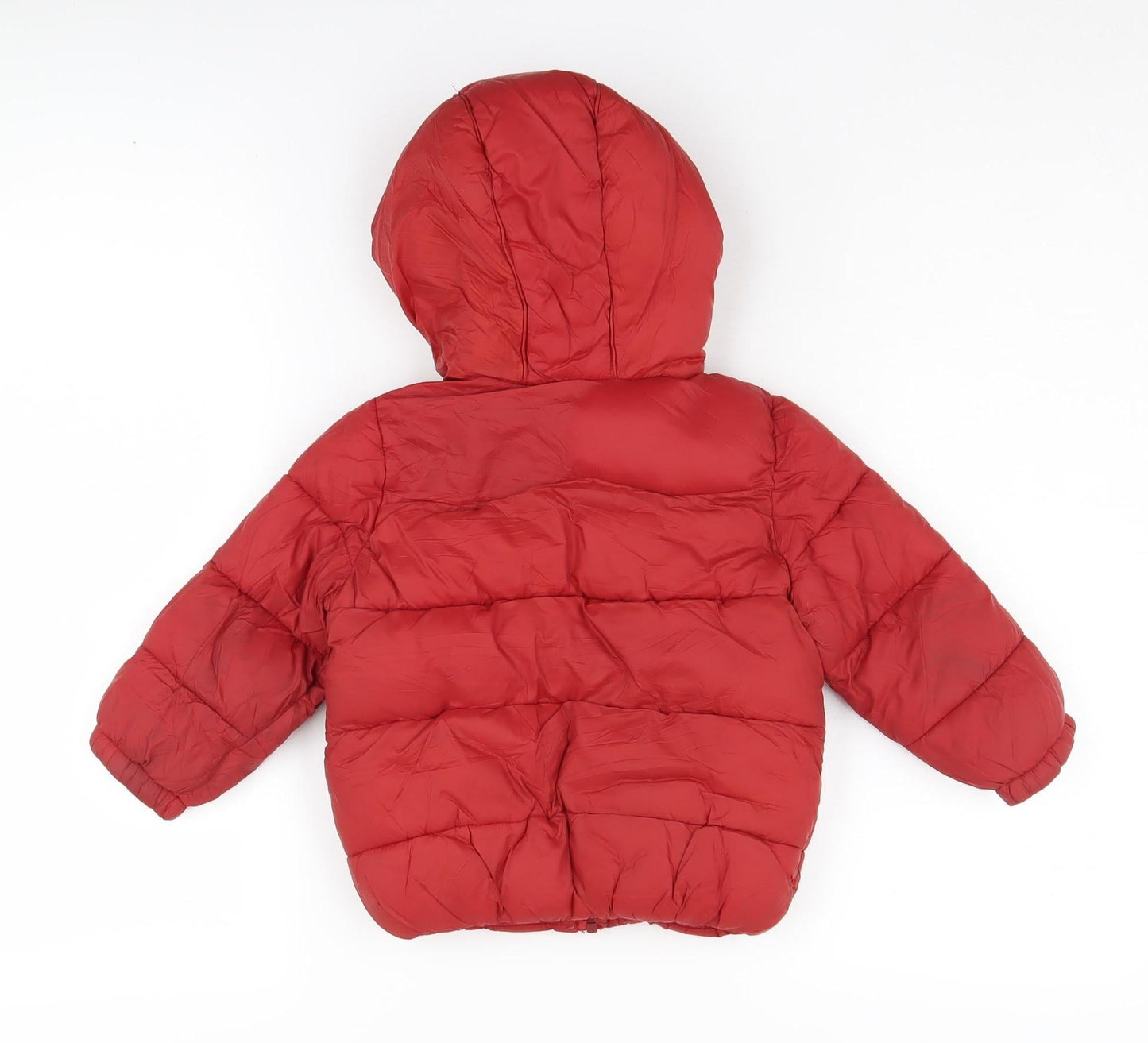 Zara Boys Red Puffer Jacket 3-4 Years Winter Hooded