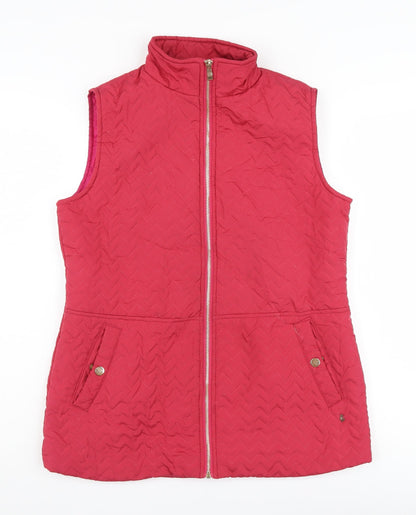 Jessica Graaf Women's Red Quilted Waistcoat Size S