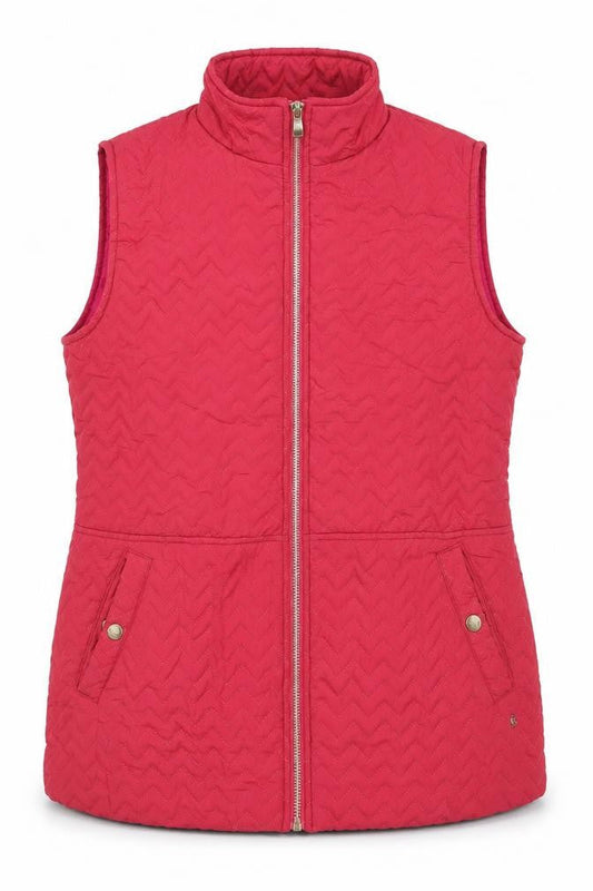 Jessica Graaf Women's Red Quilted Waistcoat Size S