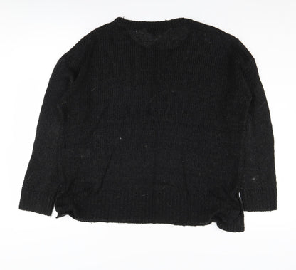 Womens UK Size M New Look Black Pullover Jumper