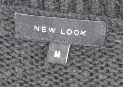 Womens UK Size M New Look Black Pullover Jumper