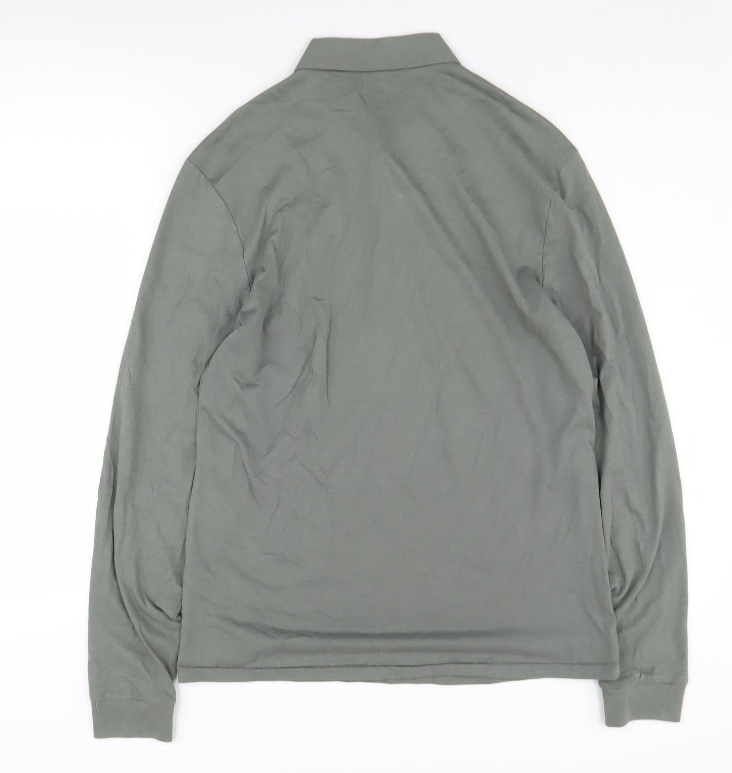 ASOS Men's Green Classic Long Sleeve Polo Shirt S