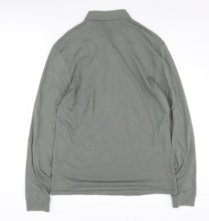 ASOS Men's Green Classic Long Sleeve Polo Shirt S