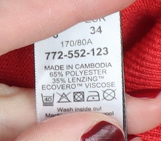Womens UK Size 6 NEXT Red  Jumper