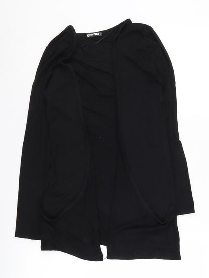 Graffic Women's Black Cardigan S Lightweight Casual