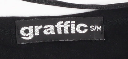 Graffic Women's Black Cardigan S Lightweight Casual