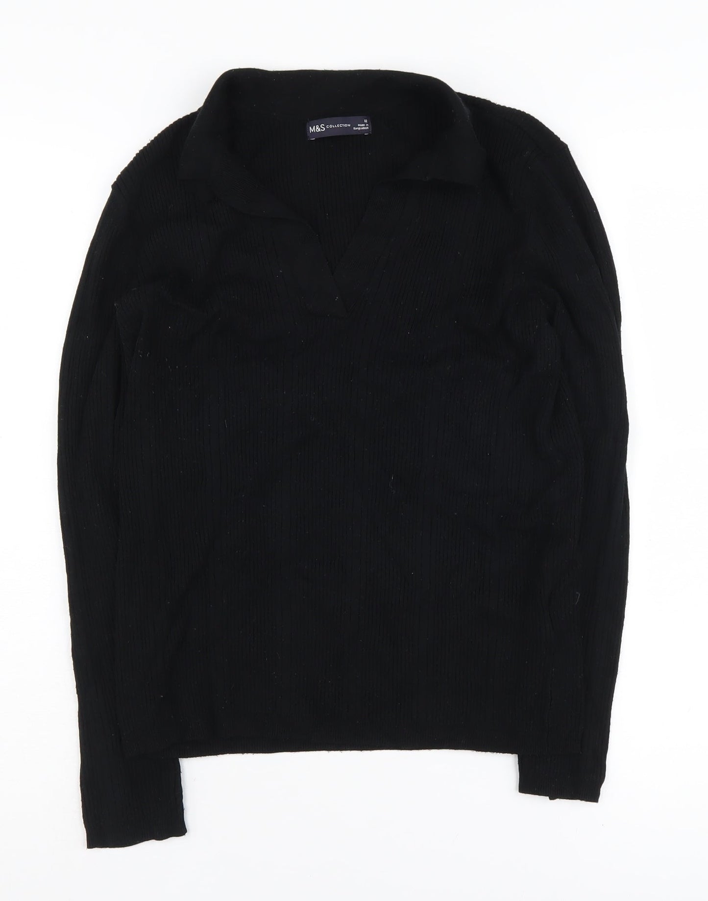 Womens UK Size 12 Marks and Spencer Black Pullover Jumper