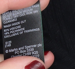 Womens UK Size 12 Marks and Spencer Black Pullover Jumper
