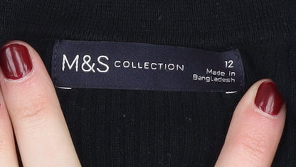 Womens UK Size 12 Marks and Spencer Black Pullover Jumper