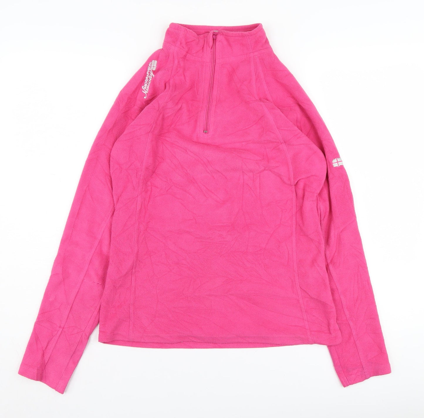 Geographical Norway Women's Pink Fleece Pullover Sweatshirt M