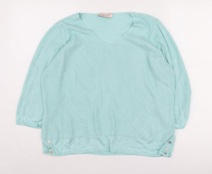 Womens UK Size 20 Marks and Spencer Blue Pullover Jumper